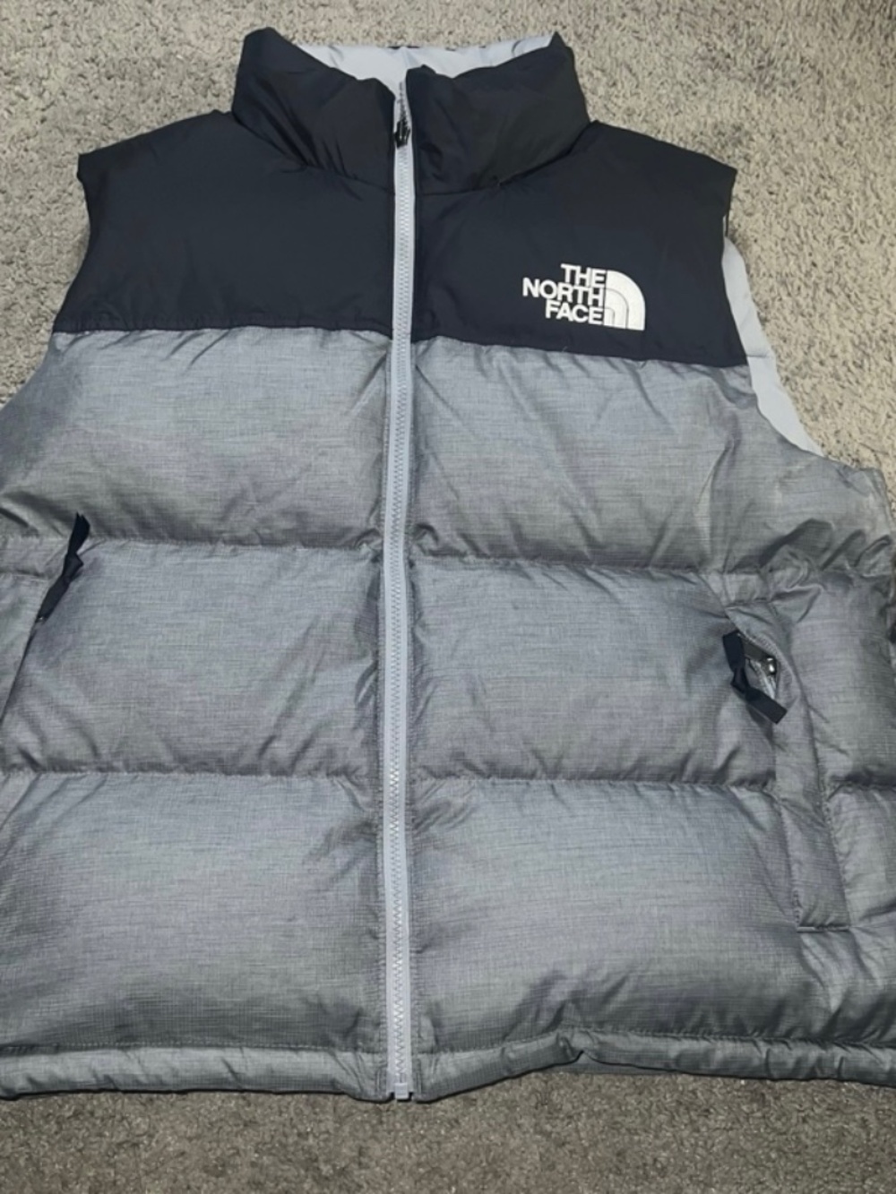 The North Face 1996 Retro Nuptse 700 Down Puffer Vest Gray Black L